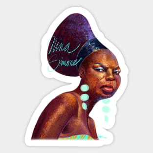 Portrait of Nina Simone Sticker